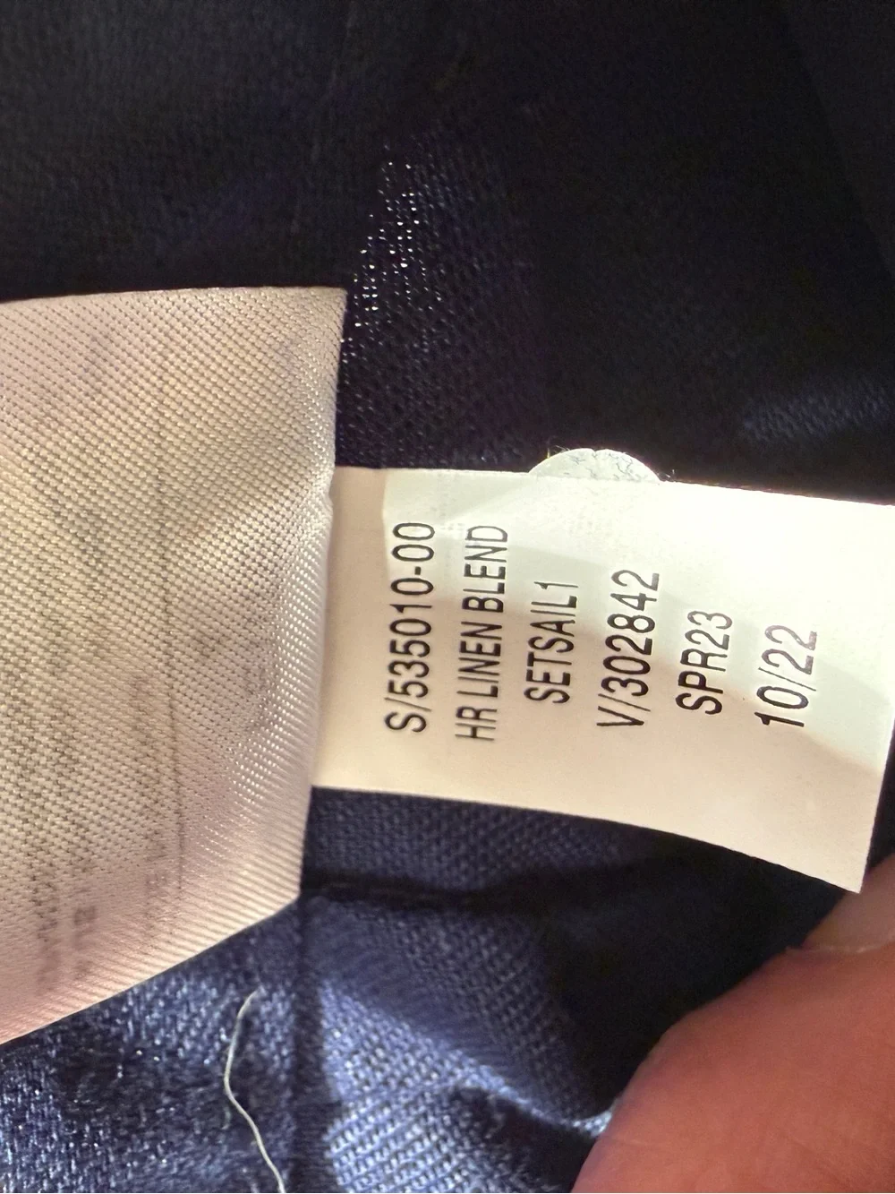 NWT Banana Republic High Rise Wide Leg Linen Pants Navy Blue Petite 4P